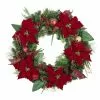 Brand new ???? 30" Poinsettias, Pinecones, Berries & Ornaments Wreath by Ashland® ⌛ -Ashland Sales 10699997 1