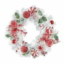 Best reviews of ???? 22" ???? Candy Cane & Holly Berry White Wreath by Ashland® ????