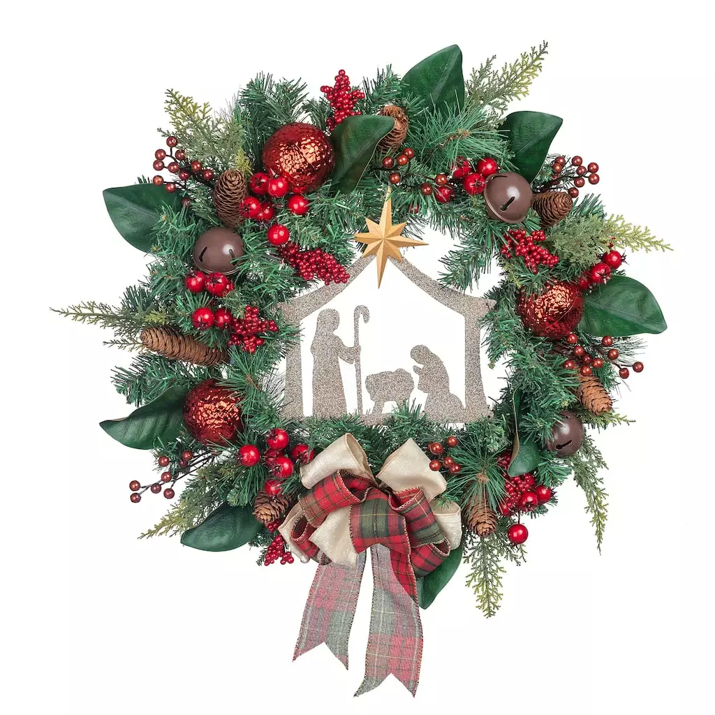 Best deal ???? 24" Church & Red Ball Ornament Pine Wreath by Ashland® ???? 3 Best deal ???? 24" Church & Red Ball Ornament Pine Wreath by Ashland® ????
