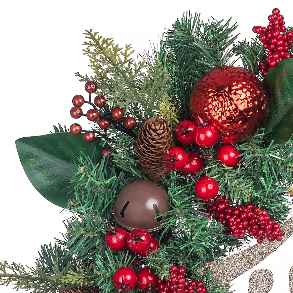 Best deal ???? 24" Church & Red Ball Ornament Pine Wreath by Ashland® ???? 4 Best deal ???? 24" Church & Red Ball Ornament Pine Wreath by Ashland® ???? - Image 2