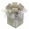 Buy ???? 11" White Pine & Silver Gift Box With LED Lights by Ashland® ????