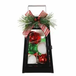 Cheapest ???? 12" Black Lantern With Ornaments & LED Lights by Ashland® ????