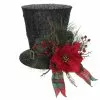 Brand new ⭐ 10" Red & Black Tabletop Snowman Hat With Pine, Holly Berries & LED Lights by Ashland® ???? -Ashland Sales 10700069 1