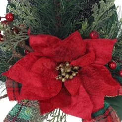 Brand new ⭐ 10" Red & Black Tabletop Snowman Hat With Pine, Holly Berries & LED Lights by Ashland® ???? -Ashland Sales 10700069 3