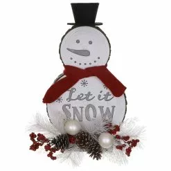Coupon ???? Red & White Tabletop Snowman With Pinecones by Ashland® ????