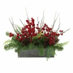 Deals ???? Pine & Berry Arrangement In Wooden Box by Ashland® ✔️