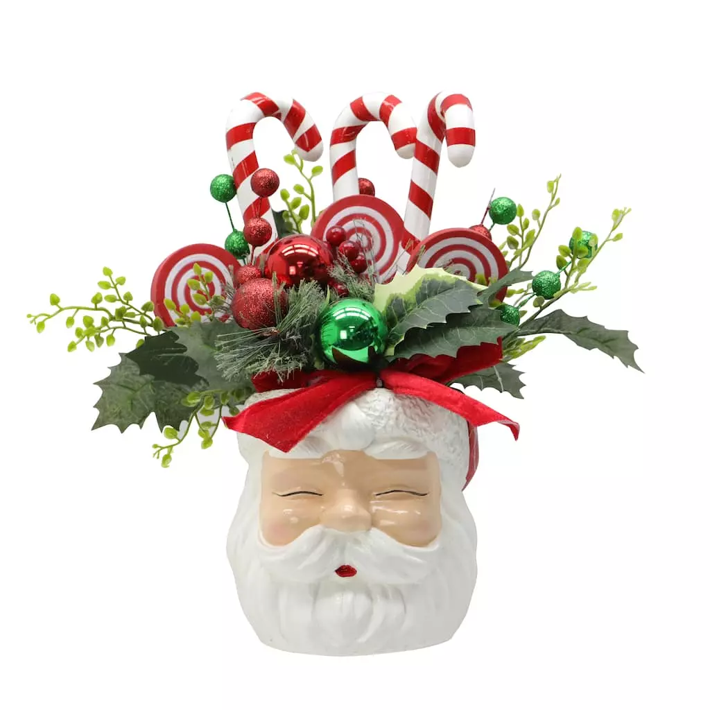 Wholesale ???? 16" ???? Candy Mix Arrangement With Santa Head Container by Ashland® ???? 3 Wholesale ???? 16" ???? Candy Mix Arrangement With Santa Head Container by Ashland® ????
