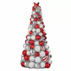 Budget ???? 22" Red & White Ornament Tree by Ashland® ????