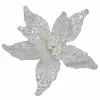 New ???? White Glitter Poinsettia Pick by Ashland® ???? -Ashland Sales 10700099 1