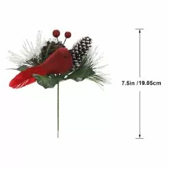 New ???? Red Bird & Snowy Pinecone Pick by Ashland® ???? -Ashland Sales 10700129 2