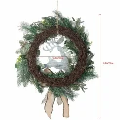 Deals ???? 24" Deer Sign Pine & Berry Wreath by Ashland® ???? -Ashland Sales 10700354 3