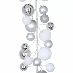 Best deal ???? 6ft. Silver & White Ball Ornament Garland by Ashland® ✨