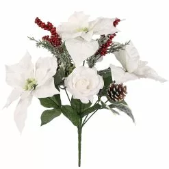 Best Pirce ⭐ Mixed Rose, Poinsettia, Pinecone & Berry Bouquet by Ashland® ????