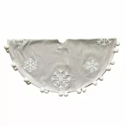 Best reviews of ???? 48" Snowflake Tree ???? Skirt with Pom Poms by Ashland® ???? -Ashland Sales 10700429 3