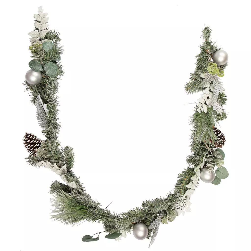 Discount ???? 6ft. Flocked Pine, Snowflakes & Ornaments Garland by Ashland® ???? 4 Discount ???? 6ft. Flocked Pine, Snowflakes & Ornaments Garland by Ashland® ???? - Image 2