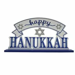 Discount ✔️ 7'' Happy Hanukkah Glitter Tabletop Sign by Ashland® ????