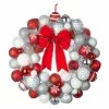 Best deal ⭐ 23" Red & White Ball Ornament Wall Wreath by Ashland® ???? -Ashland Sales 10700709 1