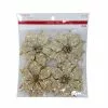 Hot Sale ???? 3.5" Glittery Gold Poinsettia Accents by Ashland®, 4ct. ???? -Ashland Sales 10700771 1