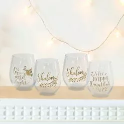 Outlet ???? Assorted 21oz. Hanukkah Wine Glass by Ashland® ???? -Ashland Sales 10700794 3