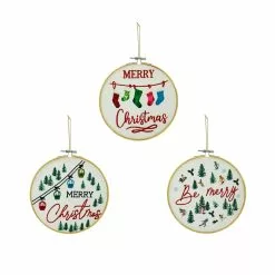 Deals ???? Assorted ???? Christmas Greeting Embroidery Hoop Wall Accent by Ashland® ????