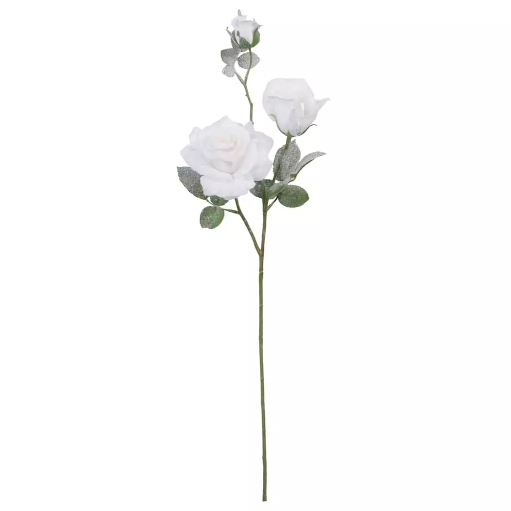 Buy ???? White Glitter Garden Rose Spray by Ashland® ???? 3 Buy ???? White Glitter Garden Rose Spray by Ashland® ????