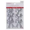 Buy ???? Silver Glitter Bows, 6ct. by Ashland® ???? Christmas ???? -Ashland Sales 10701089 1
