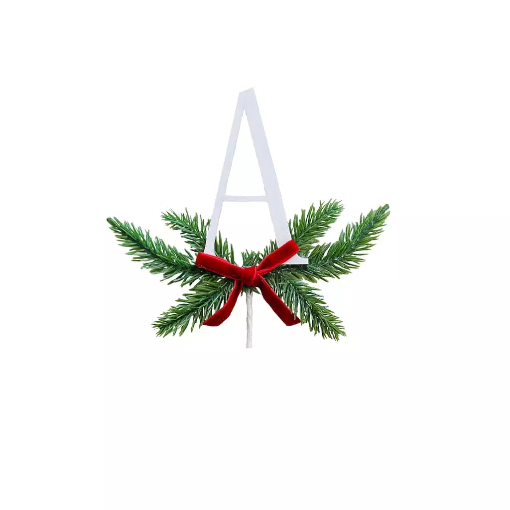 Discount ❤️ Christmas Pine Sprig Letter A Pick by Ashland® ⌛ 4 Discount ❤️ Christmas Pine Sprig Letter A Pick by Ashland® ⌛ - Image 2
