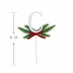 Discount ???? Christmas Pine Sprig Letter C Pick by Ashland® ???? -Ashland Sales 10701097 3
