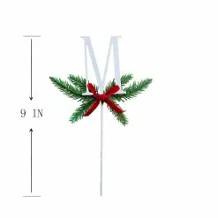 Best deal ???? Christmas Pine Sprig Letter M Pick by Ashland® ???? -Ashland Sales 10701122 3