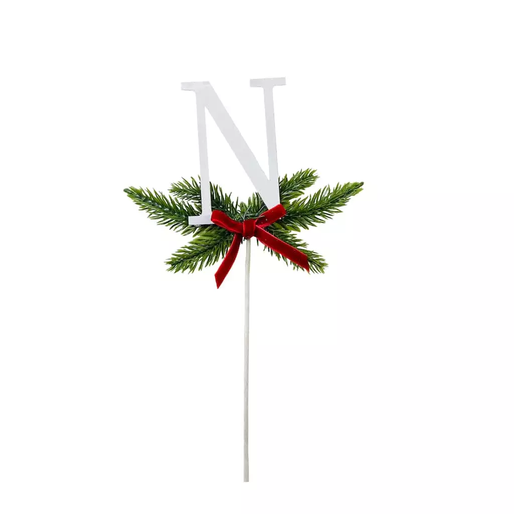 Discount ❤️ Christmas Pine Sprig Letter N Pick by Ashland® ???? 3 Discount ❤️ Christmas Pine Sprig Letter N Pick by Ashland® ????