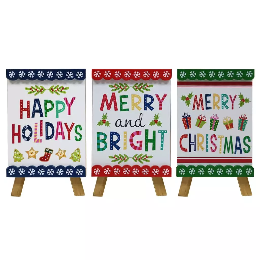Budget ???? Assorted Mini Tabletop ❄ Christmas Sign by Ashland® ???? 3 Budget ???? Assorted Mini Tabletop ❄ Christmas Sign by Ashland® ????