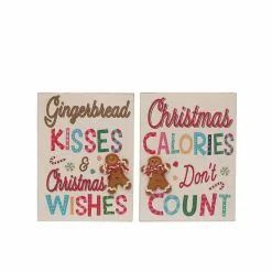 Best deal ???? Assorted Gingerbread Block Sign Tabletop Décor by Ashland® ????