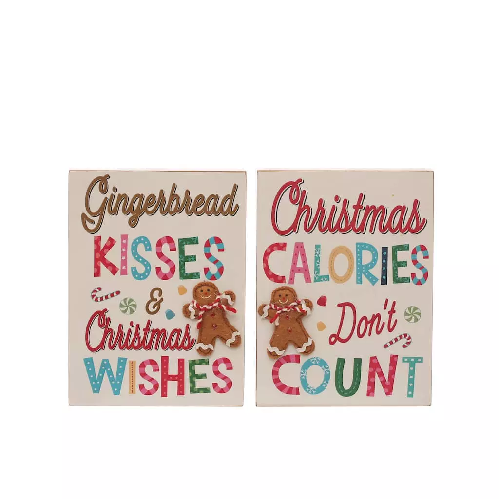 Best deal ???? Assorted Gingerbread Block Sign Tabletop Décor by Ashland® ???? 3 Best deal ???? Assorted Gingerbread Block Sign Tabletop Décor by Ashland® ????