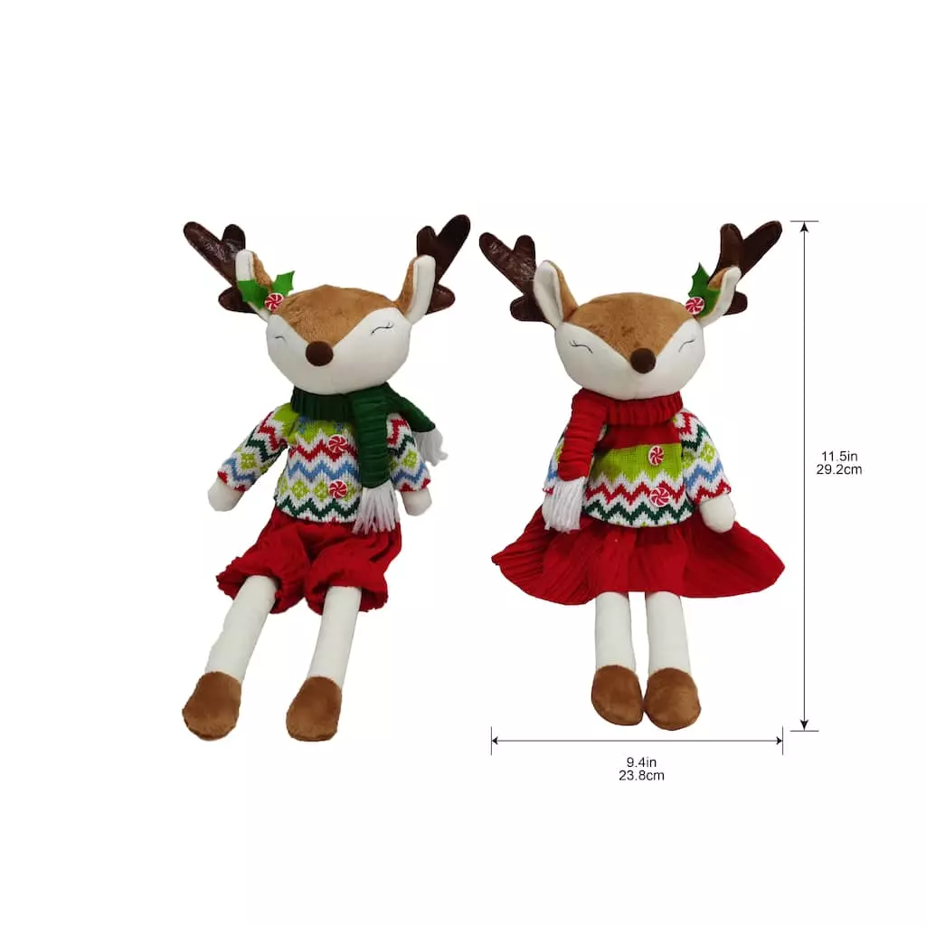 Discount ???? Assorted 11.5" Fabric Reindeer Decoration by Ashland® ???? 5 Discount ???? Assorted 11.5" Fabric Reindeer Decoration by Ashland® ???? - Image 3
