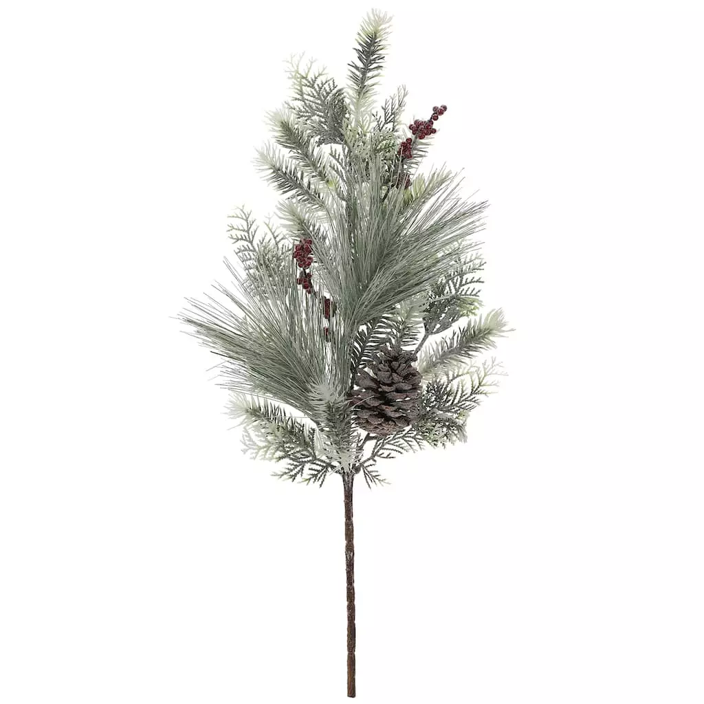 Brand new ⭐ Snowy Pine Leaf, Berry & Pinecone Stem by Ashland® ???? 3 Brand new ⭐ Snowy Pine Leaf, Berry & Pinecone Stem by Ashland® ????