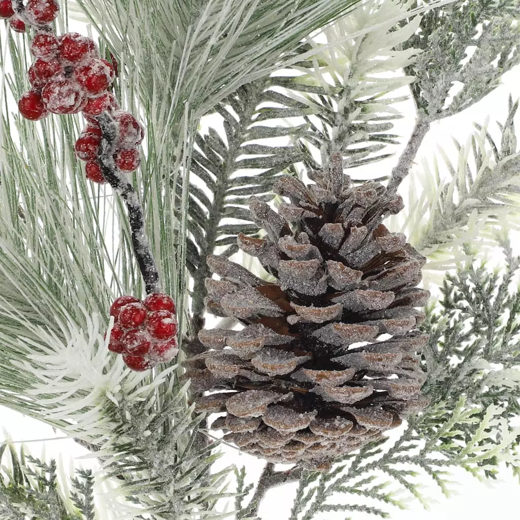 Brand new ⭐ Snowy Pine Leaf, Berry & Pinecone Stem by Ashland® ???? 4 Brand new ⭐ Snowy Pine Leaf, Berry & Pinecone Stem by Ashland® ???? - Image 2