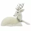 Flash Sale ⌛ 16" White Sitting Deer with Tinsel Wreath Tabletop Figure by Ashland® ???? -Ashland Sales 10701491 1