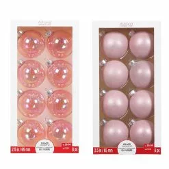 Brand new ???? Assorted 8ct. 2.5" Light Pink Glass Ball Ornaments by Ashland® ????