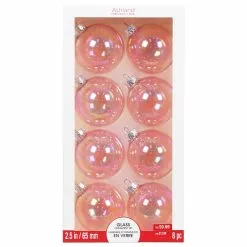 Brand new ???? Assorted 8ct. 2.5" Light Pink Glass Ball Ornaments by Ashland® ???? -Ashland Sales 10701624 5