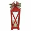 Brand new ???? 16" Red LED Candle Lantern with Greenery by Ashland® ⭐ -Ashland Sales 10701726 1