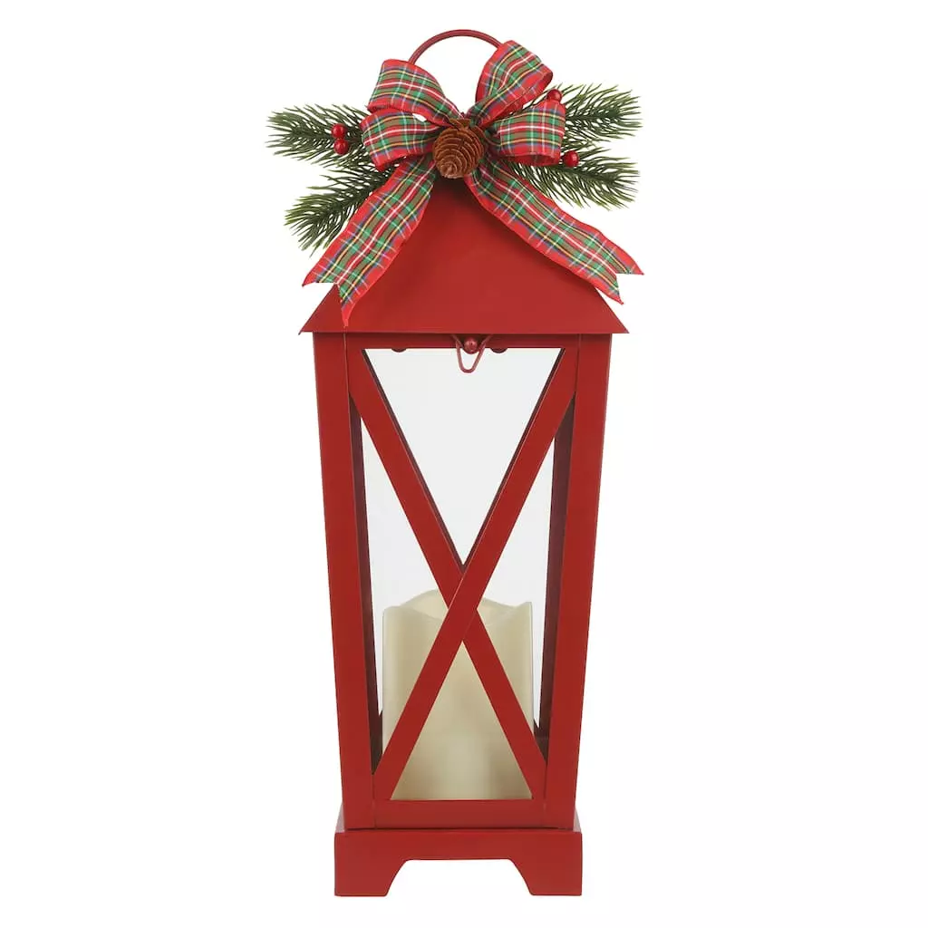 Brand new ???? 16" Red LED Candle Lantern with Greenery by Ashland® ⭐ 3 Brand new ???? 16" Red LED Candle Lantern with Greenery by Ashland® ⭐