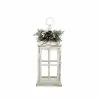 Outlet ???? 12" White Lantern with Frosted Pine Sprig by Ashland® ???? -Ashland Sales 10701728 1