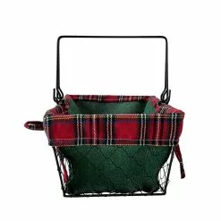 Top 10 ⭐ 11.5" Medium Wire Basket with Green Burlap by Ashland® ???? -Ashland Sales 10701815 3