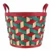 Promo ???? 11.5" Large Red and Green Woven Wood Chip Basket by Ashland® ???? -Ashland Sales 10701818 1