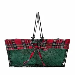 Hot Sale ???? 13" Large Wire Basket with Green Burlap by Ashland® ✨