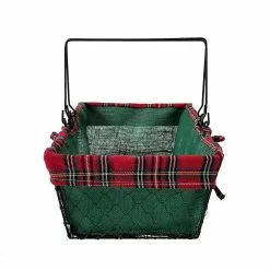 Hot Sale ???? 13" Large Wire Basket with Green Burlap by Ashland® ✨ -Ashland Sales 10701819 3