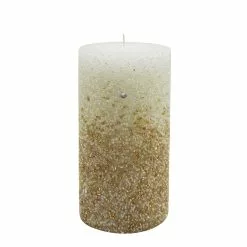 Budget ???? 3" x 6" Champagne Beaded Pillar Candle by Ashland® ????