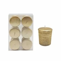 Discount ???? Textured Gold Votive Candles by Ashland®, 6ct. ????