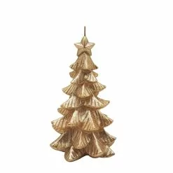 Buy ???? 3.74" x 6.5" Gold ???? Christmas Tree Candle by Ashland® ????