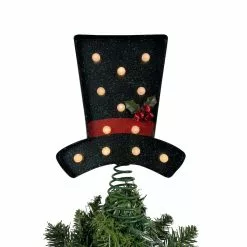 Cheapest ⭐ 10" Snowman Top Hat Lighted Tree Topper by Ashland® ???? -Ashland Sales 10701970 3